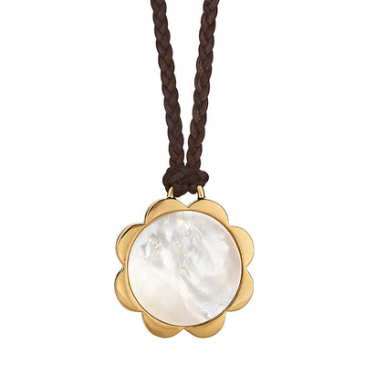 Flower Pendant on Suede