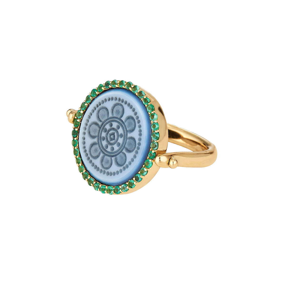 Bespoke Emerald Flip Ring