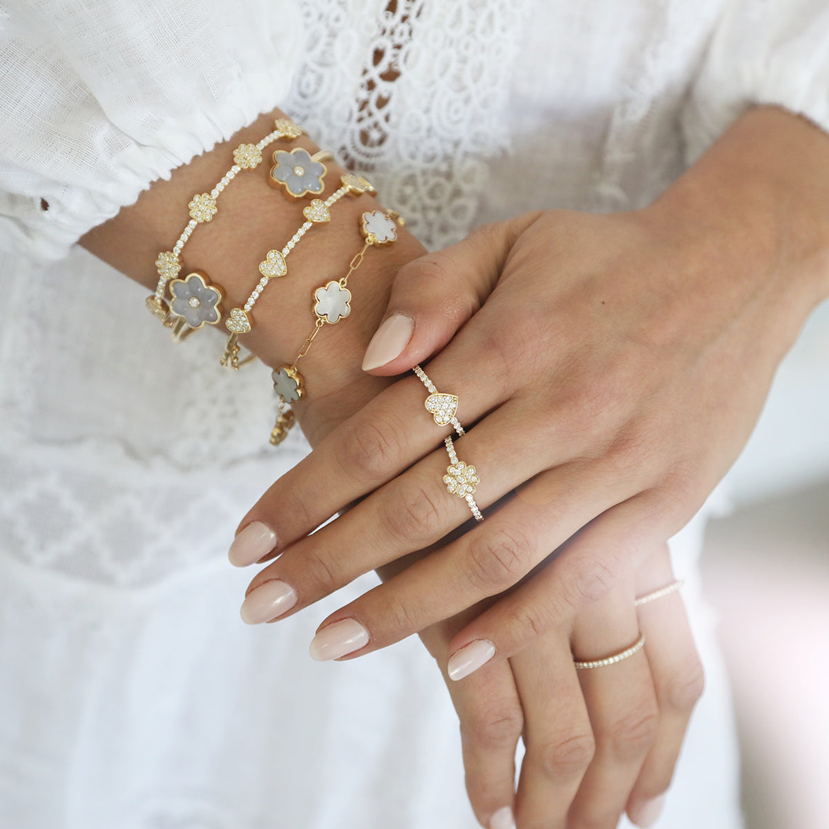 Clover Diamond Bracelet set in 9ct Gold – Phelans Jewellers