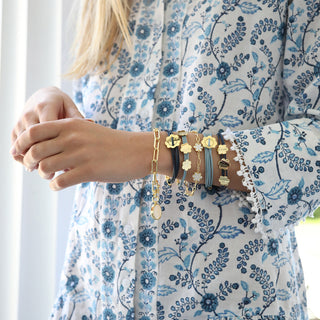 Navy Maya Triple Bracelet